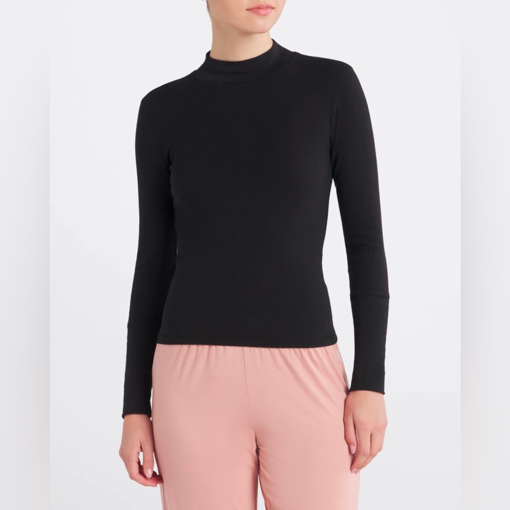 Rickie Ribbed Mock neck top long sleeve turtleneck by Free People